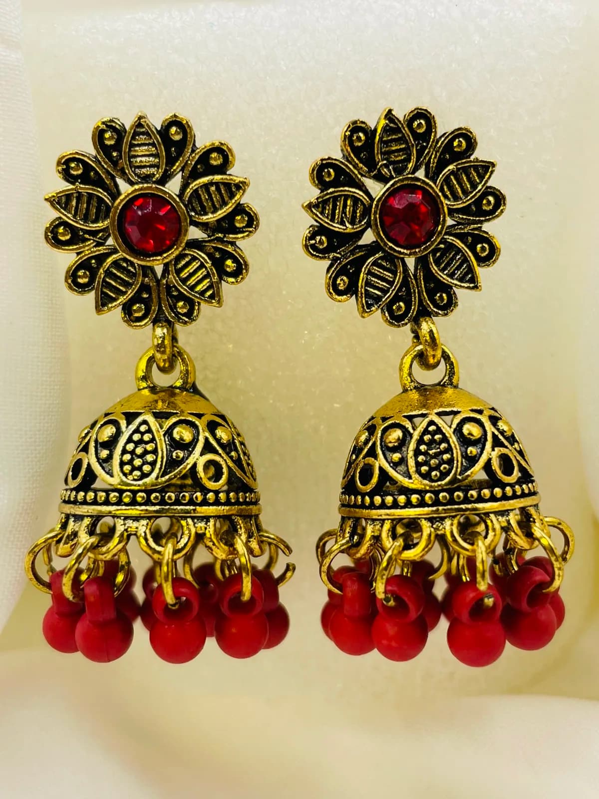 Traditional Floral Jhumka Earrings